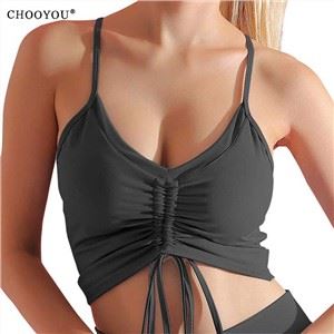 Low Collar Vest jooga koolitus koos drawstring